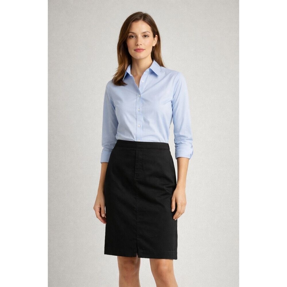 Lauren Ralph Lauren Black Pencil Skirt Size 10 Stretch Cotton
